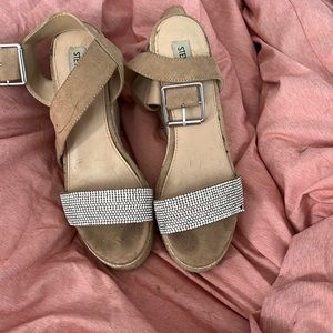 Steve Madden rhinestone wedges